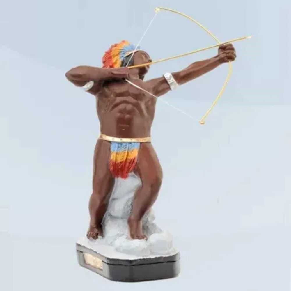 Caboclo Tupinambá Umbanda Imagem Escultura Gesso 20 Cm