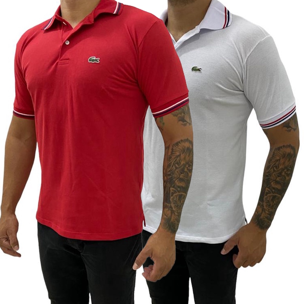 Kit 2 Polo Lacoste Masculina | Shopee Brasil