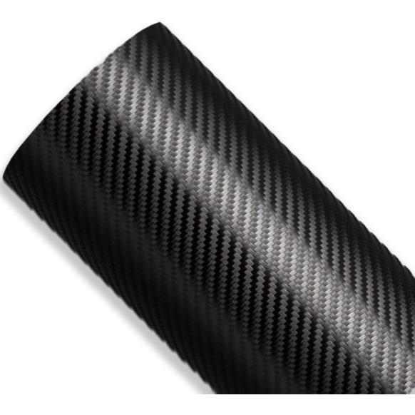 Vinil Adesivo Fibra de Carbono Preto P/ Envelopamento Automotivo Película Texturizada 3D Plotagem Teto Capô Coluna Fita