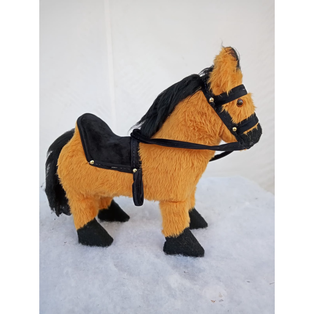 Cavalinho Mini Brinquedo Decoraçao  Fazendinha Pelucia Artesanal em Oferta na Shopee