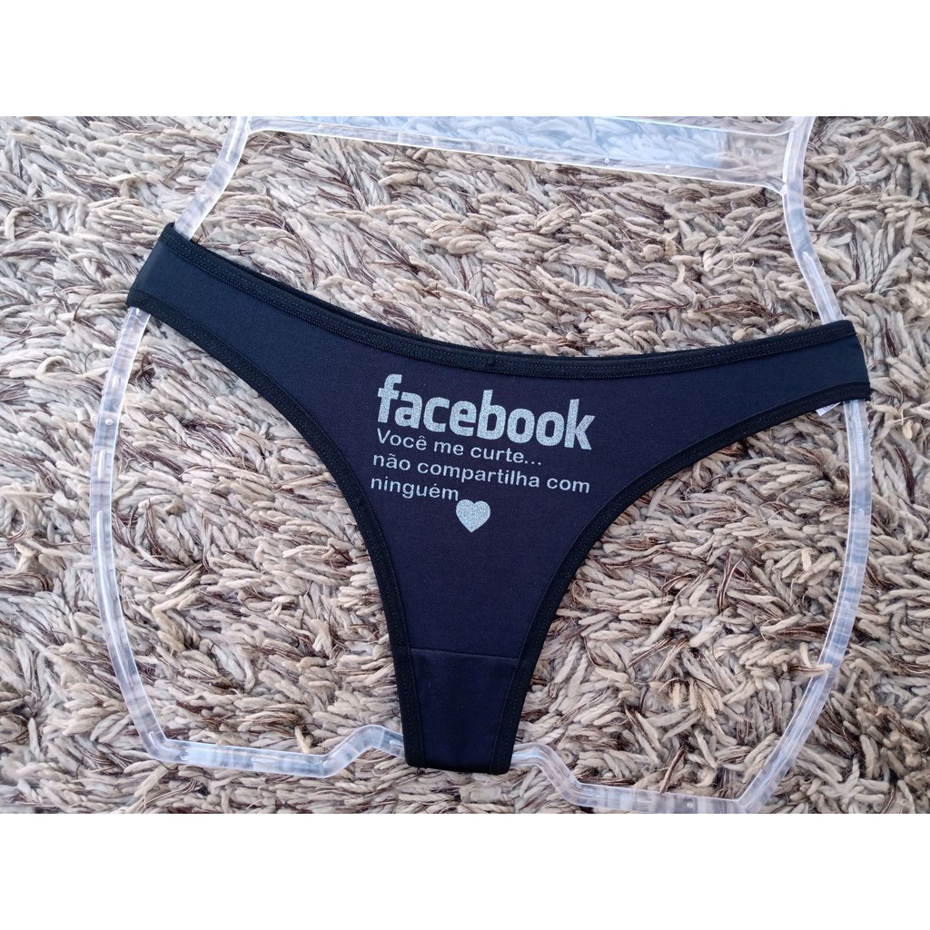 Calcinha com frase engraçada - Nas cores vermelha e preta