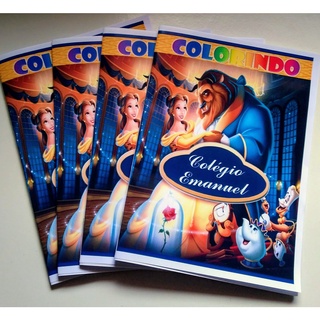 Livro De Colorir Personalizado - A Bela E A Fera - Lembrancinha