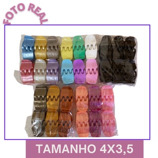 Presilha Piranha De Cabelo Comum 12 Peças - Sortida 4X3,5 MEDIA