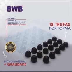 1~4 Novidade Forma Silicone Trufa Mini 30g ref 813 18 Cavidades Economia cod 3506 bwb (CHOCO)