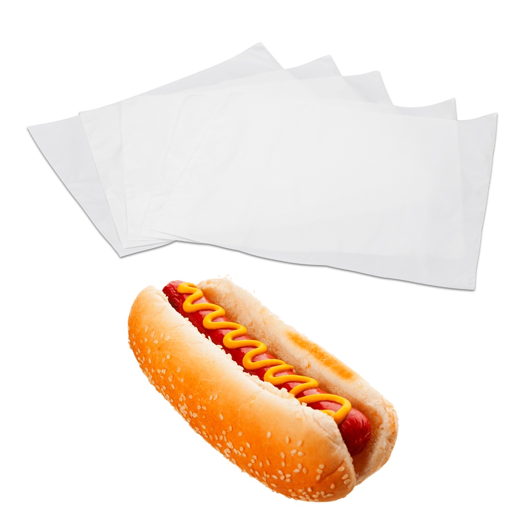 Saco Plástico 17x22,5 cm Para Hot Dog Cachorro Quente Saquinho Embalagem Delivery