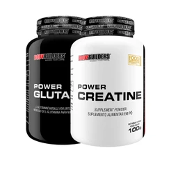 Kit Power Glutamina 100g + Power Creatina 100g - Suplementos dos Atletas - BodyBuilders