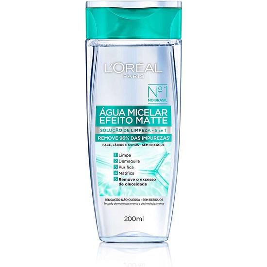 L'oréal Água Micelar Efeito Matte 200ml