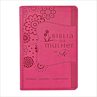 Bíblia da Mulher de Fé | NVI | Letra Normal | Couro Soft | Rosa em Oferta na Shopee