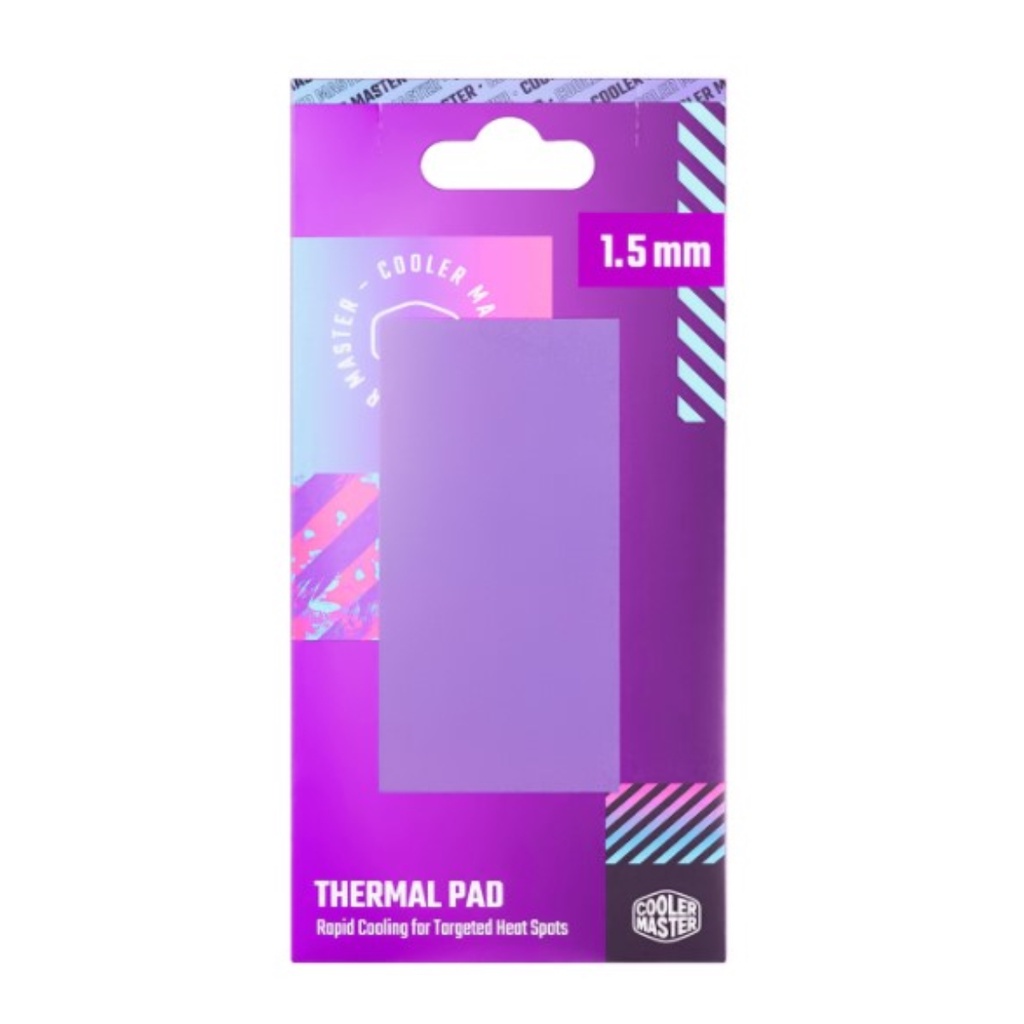 Thermal Pad Cooler Master 1.5x95x45mm Condutividade 13.3 W/M.K Dupla Face Roxo