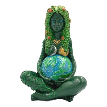 Deusa Gaia Estatua Em Resina Wicca Geia, Gaea Ou Gé 14cm