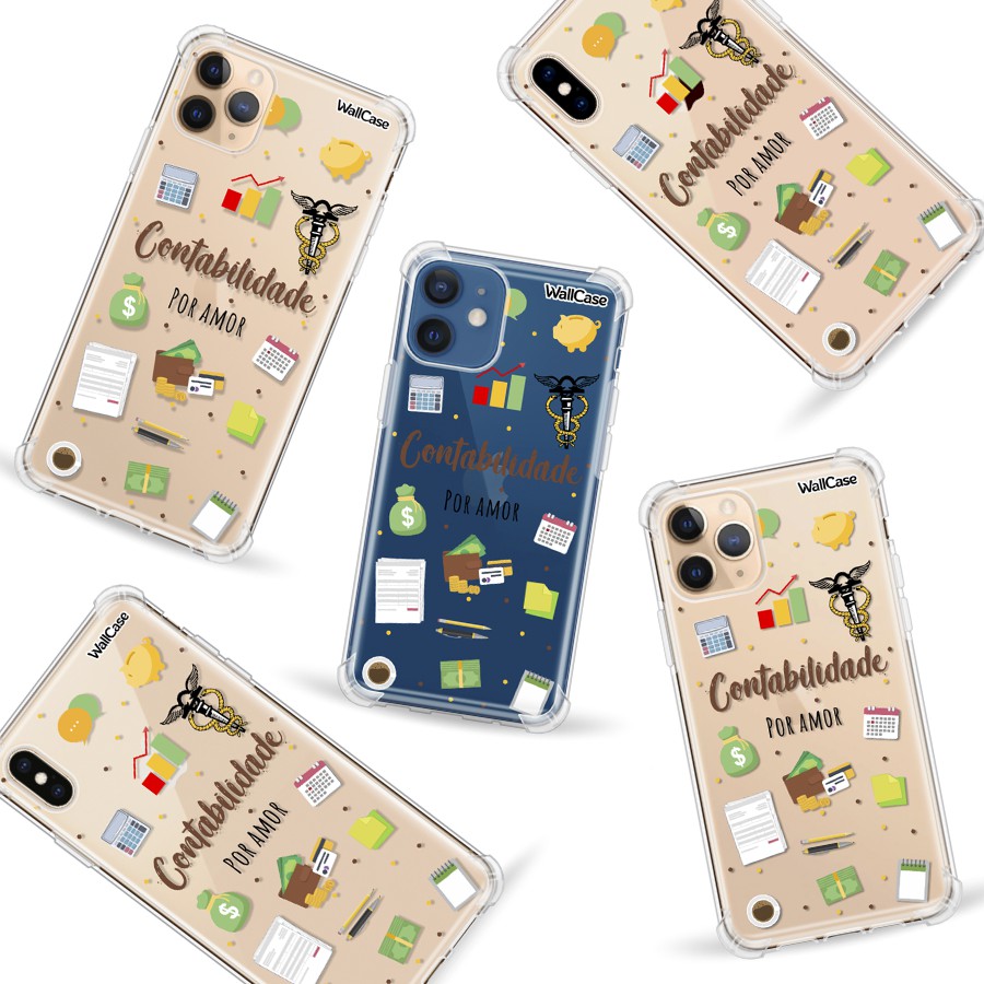 Capinha de Celular Cp22 Profissão Contabilidade Para iPhone 5 6 7 8 11 12 13 14 15 16E 17 Se Xr Xs Pro Max