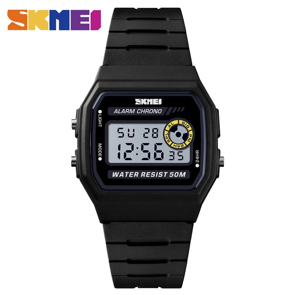 Relógio digital à prova d'água SKMEI com relógio feminino unissex LED simples - Watches