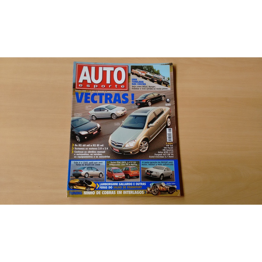 Revista Auto Esporte 485 Gol Corolla Idea S10 Hilux 809l