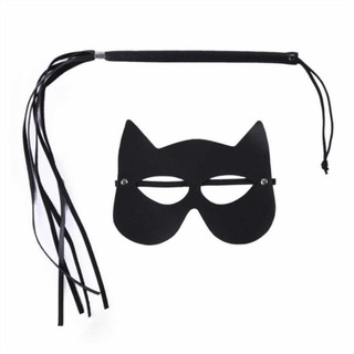Kit Chicote e Máscara Mulher Gato Para Compor Fantasia Brasil F
