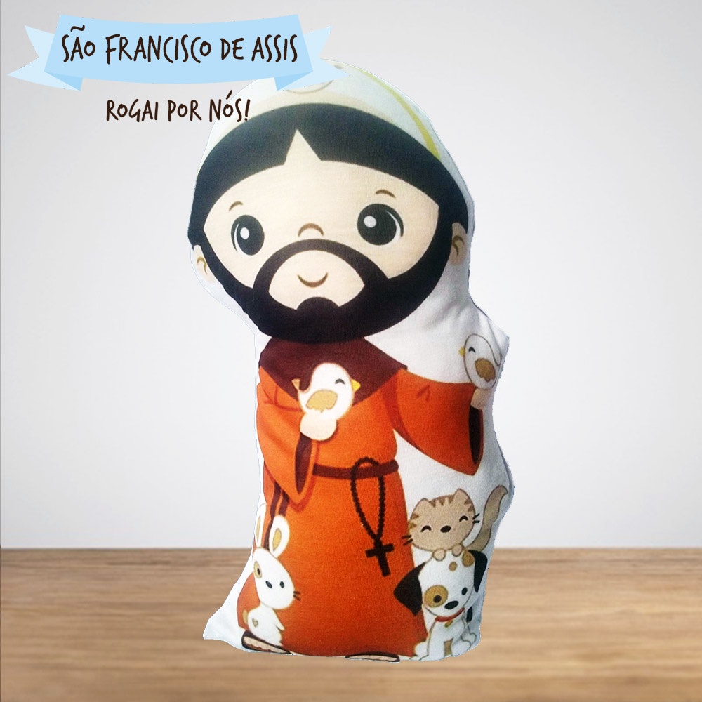 Almofada Naninha Contorno Santinho São Francisco de Assis em Oferta na Shopee