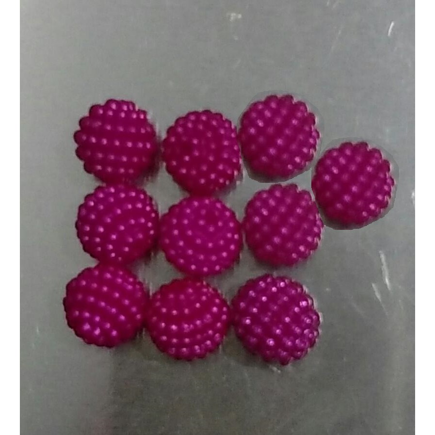 10 Pérolas Craquelada ou Amora Pink 10 mm com furo passante