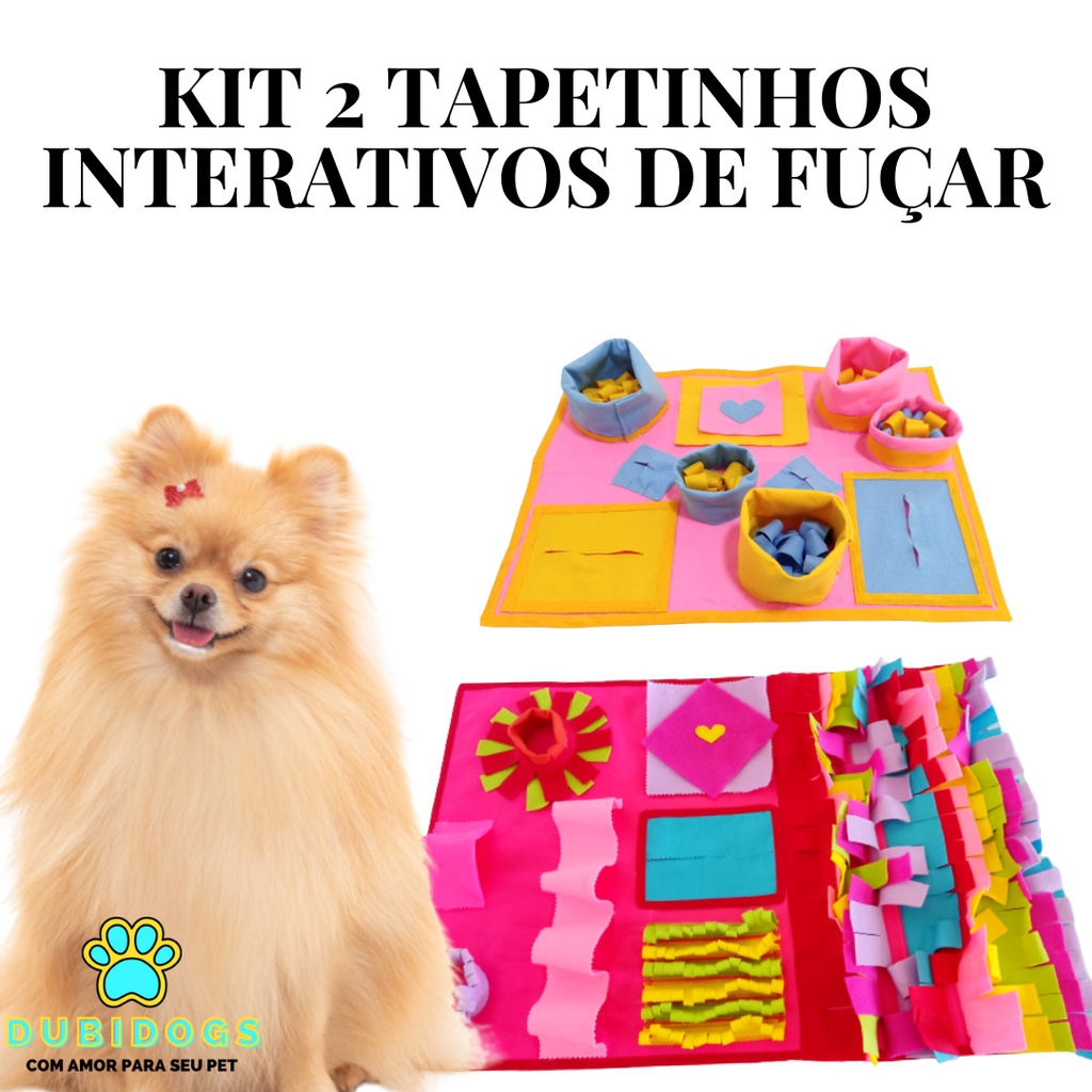 Kit 2 Tapetinhos Interativos De Fuçar Para Enriquecimento Ambiental em Oferta na Shopee