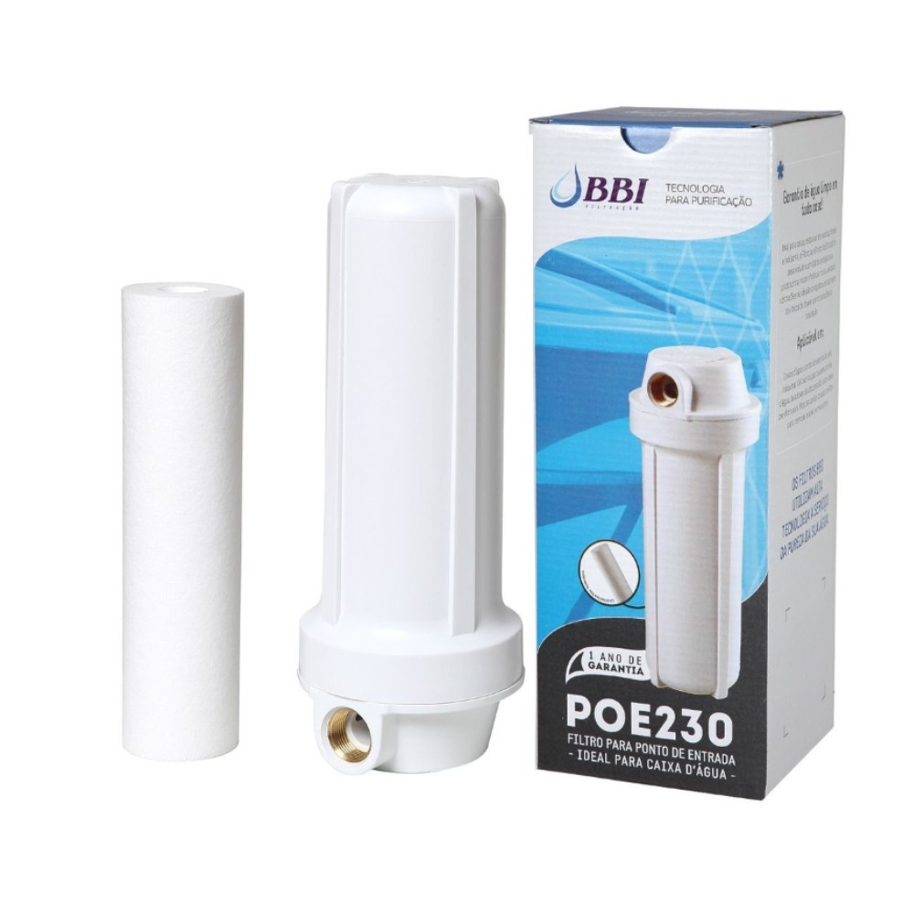 Filtro De Agua F230poe Para Caixa D'água Cavalete Ponto De Entrada Bbi Poe Caixa Dagua + 1 Refil