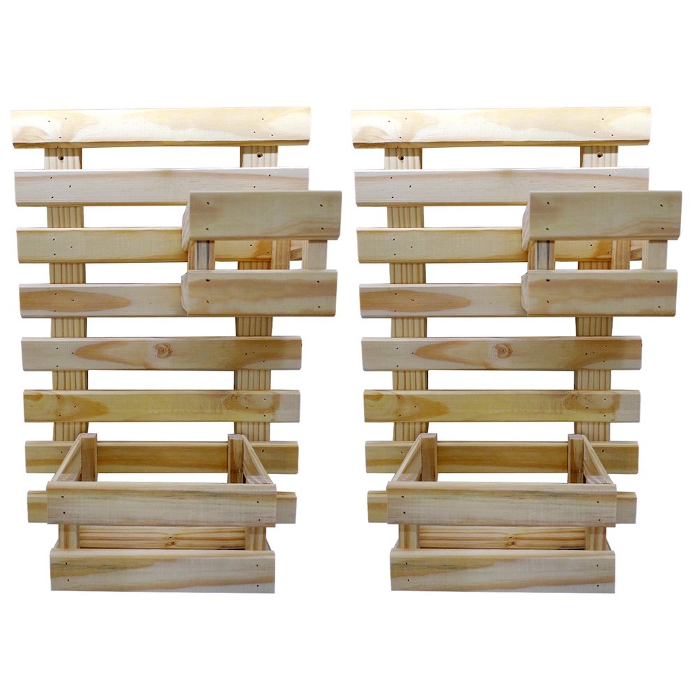2 Paineis Floreira Jardim Vertical 40X60 Com 2 Cachepot Envio Imediato - Promoção