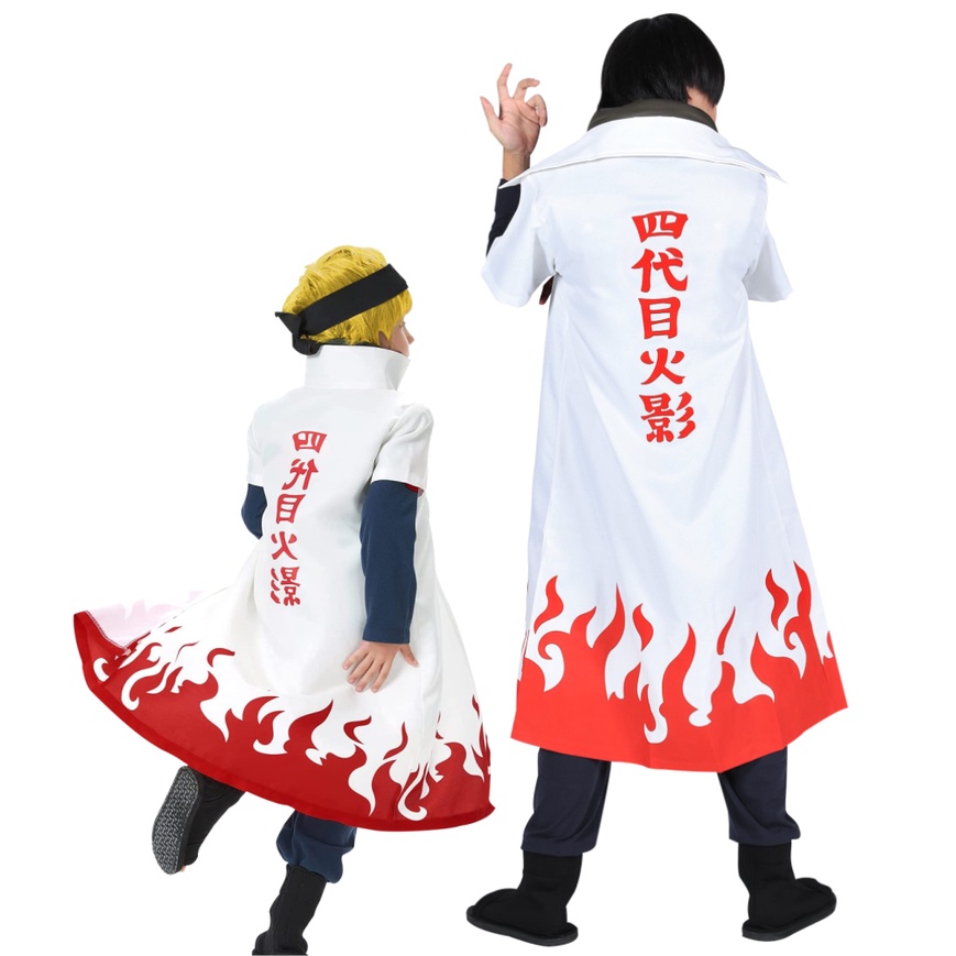 Capa Hokage Naruto Minato Aldeia da Folha Cosplay Infantil - Corre Que Ta  Baratinho