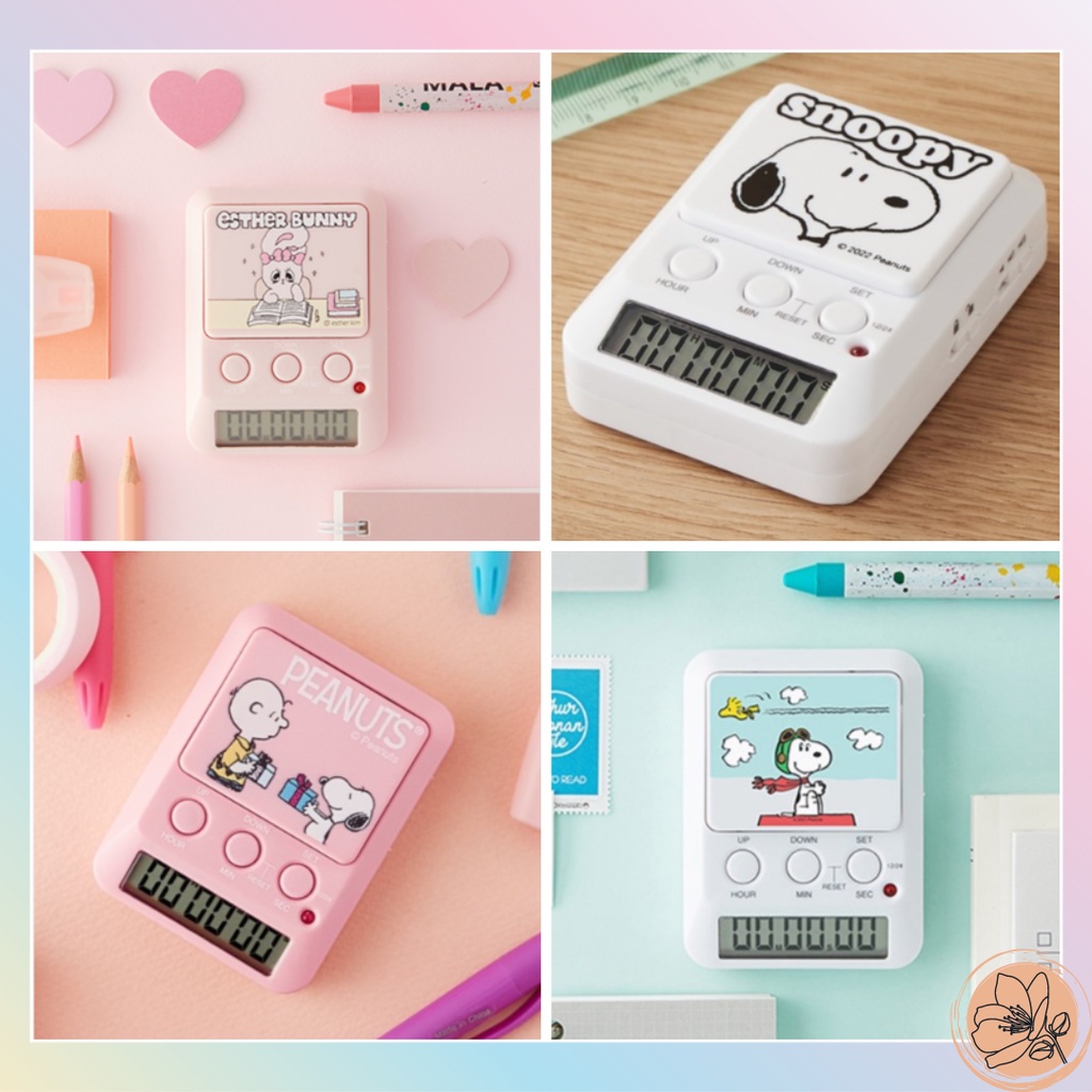 Dretec x Timer Stop Watch Snoopy Esther Bunny