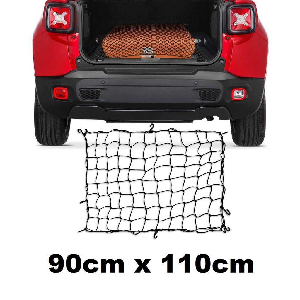 Rede Elástica Porta Malas Caçamba Pick Up Baú Bagageiro - 90 Cm X 110 Cm