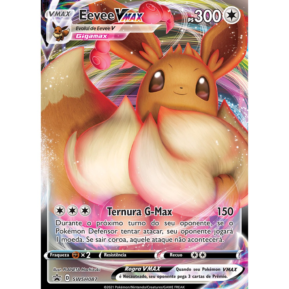 Carta Pokémon - TCG - Eevee-Vmax SWSH087 - Escorrega o Preço