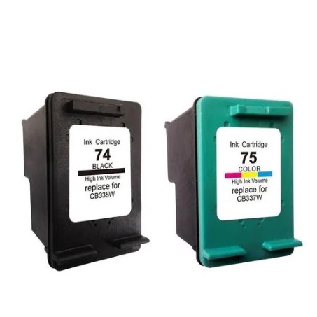 KIT CARTUCHO JATO DE TINTA 74XL PRETO 25ml 75XL COLORIDO 18ml C4480 C4280