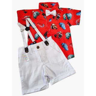 Roupa tematica infantil do CARROS MCQUEM conjunto festa