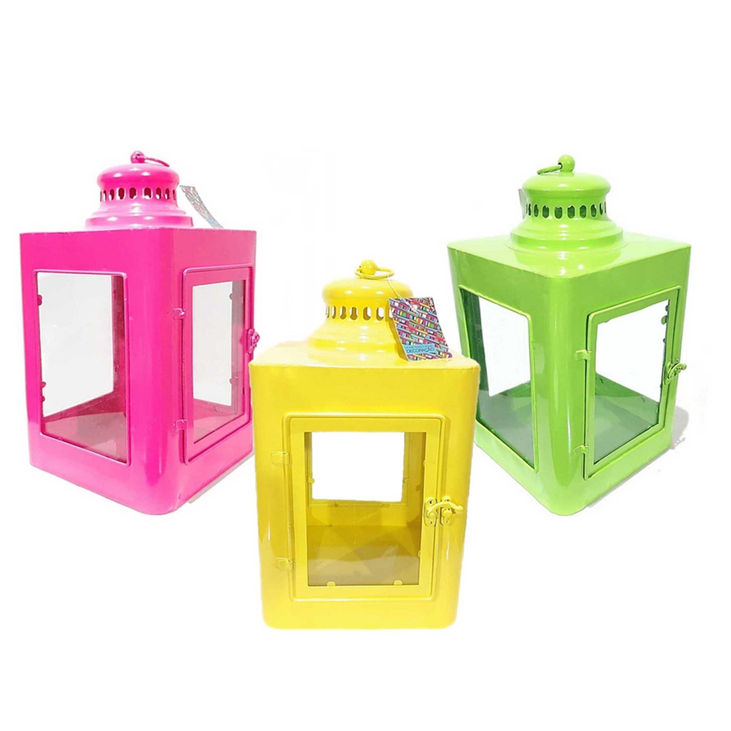 Lanterna Marroquina Decorativa Porta Velas Decoração Retrô Grande Colorida Para Chão Casamento Festa