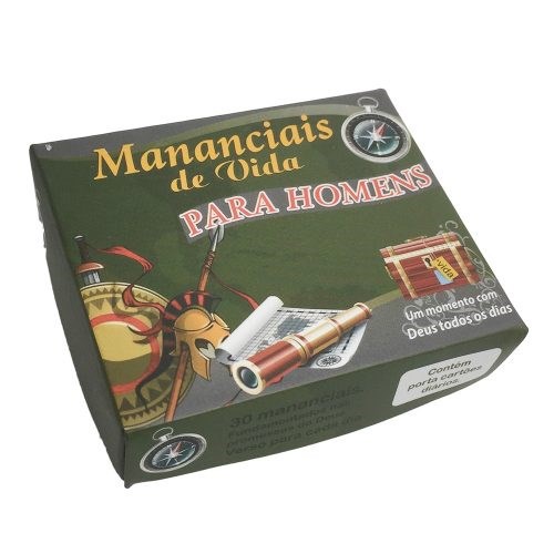 Caixinha de Versículos Diários | Mananciais de Vida Para Homens | Verde em Oferta na Shopee