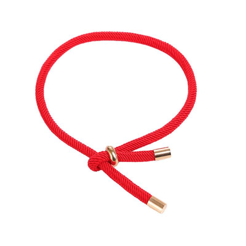 Febs Pulseiras Corda Vermelha Trançada Miçangas / Jóias Da Sorte Ajustável