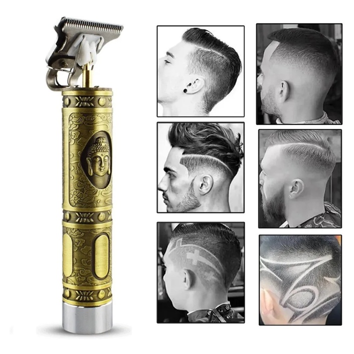 Maquina De Cortar Cabelo Acabamento Barbeador Vintage Retro Elétrico Sem Fio