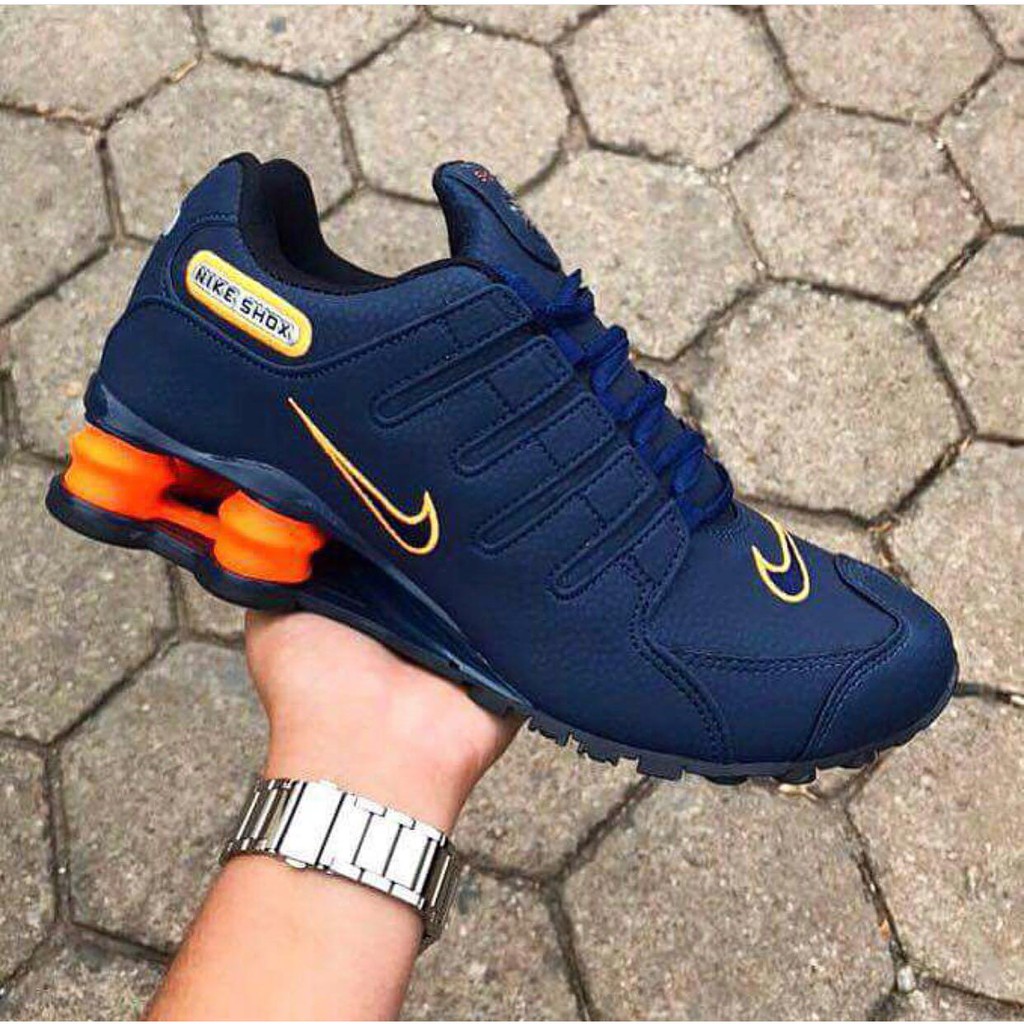 nike shox nz azul marinho e branco