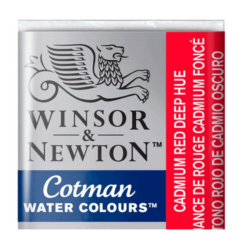Aquarela Winsor & Newton Cotman Pastilha 098 Cadmiun Red Deep Hue