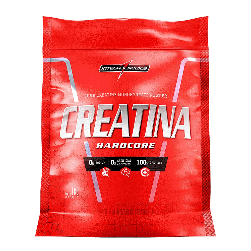 Creatina Monohidratada Hardcore Pura 1kg Integral Medica Shopee Brasil