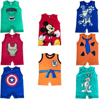 Macacão Romper Personagem Super Herói Banho Sol Mesversário Grávida Fantasia Recém Nascido Roupa Beb em Oferta na Shopee