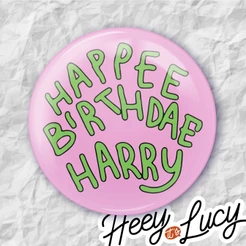Botton Harry Potter "happee Birthdae Harry" - Broche Alfinete 3,8 ou 4,4 cm