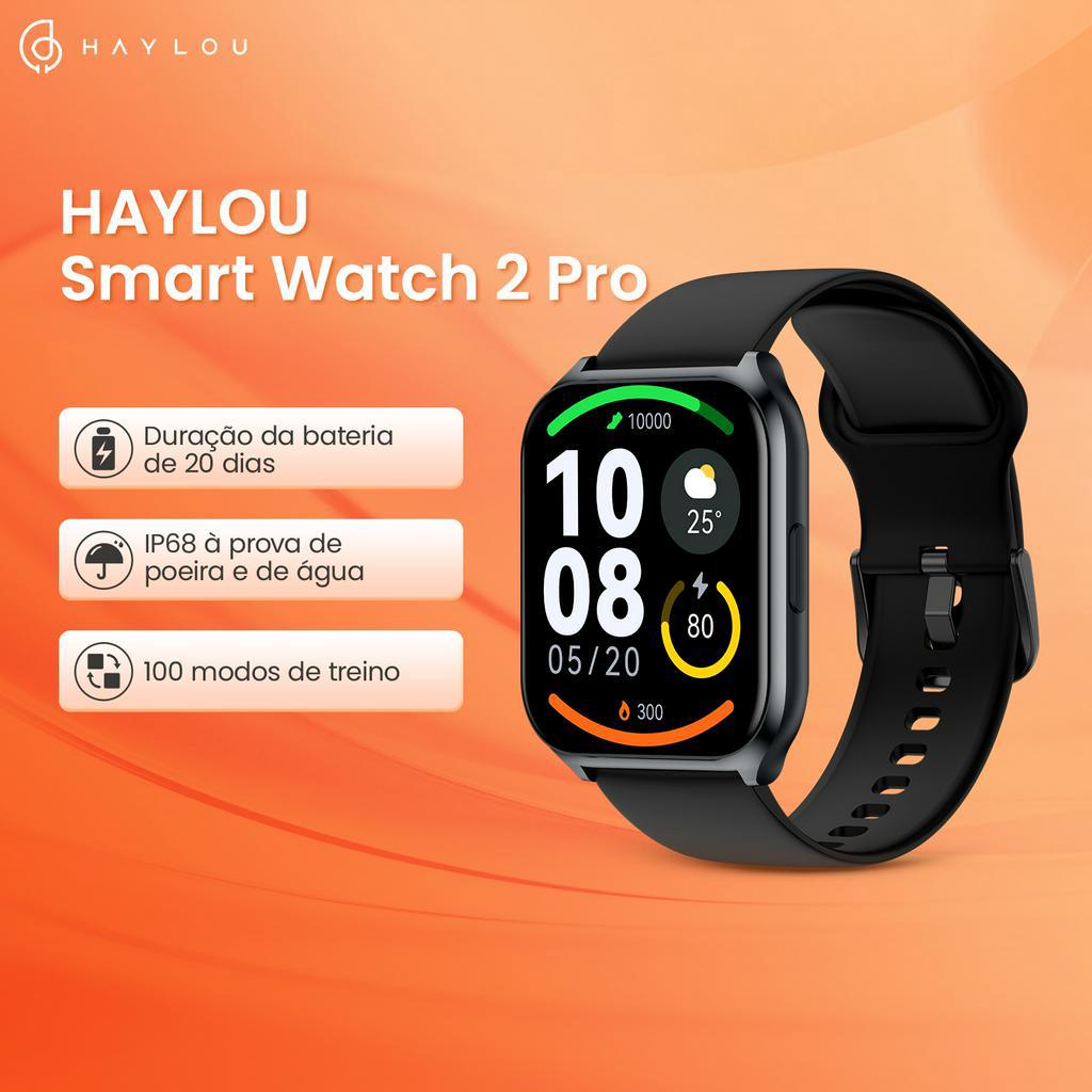Smartwatch Haylou 2 Pro Tela 1.85"Bluetooth5.0 À Prova D'água 20diasBateria Longa Duração ...