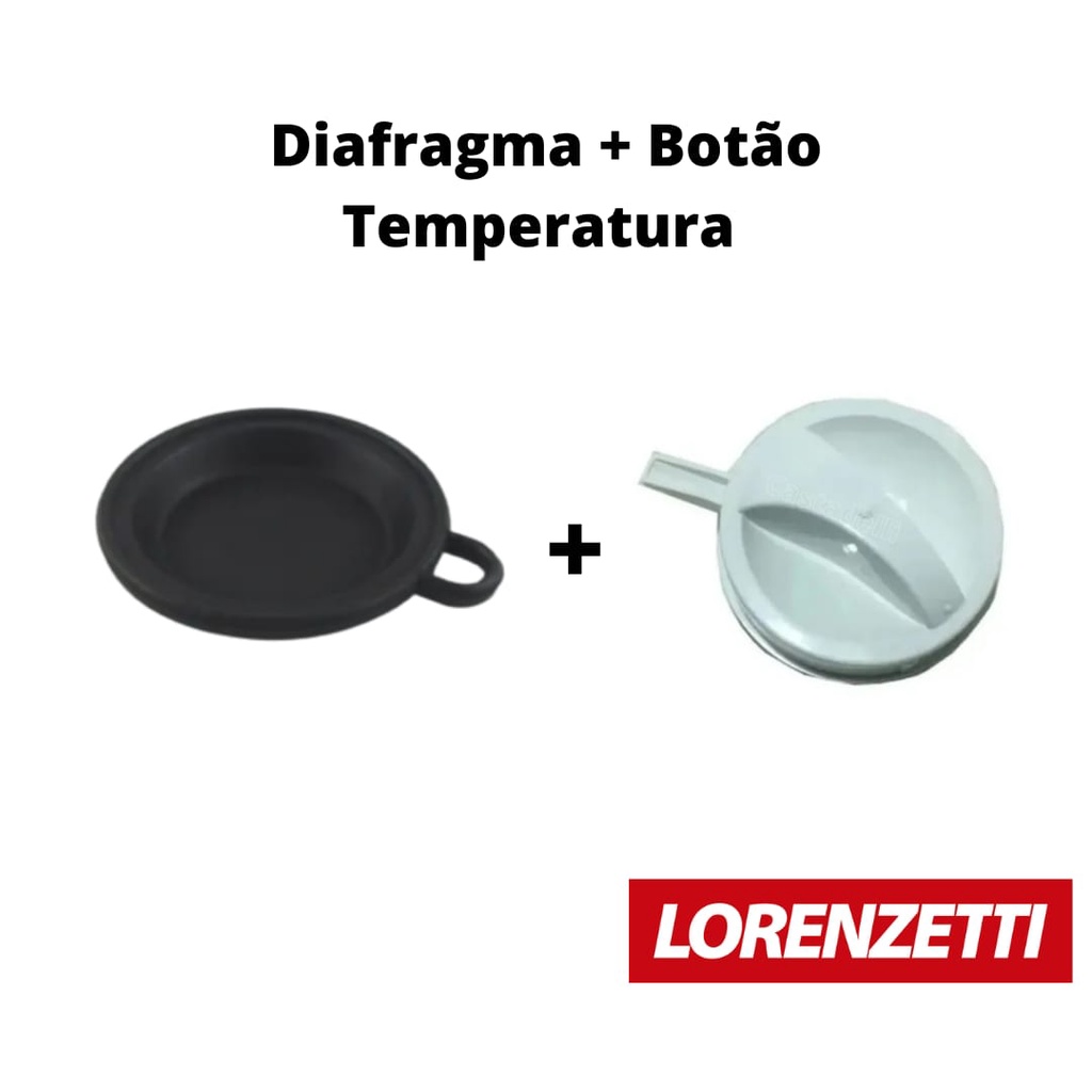 Botão De Temperatura Com Diafragma Aquecedor Versátil e Ducha Higiênica Lorenzetti