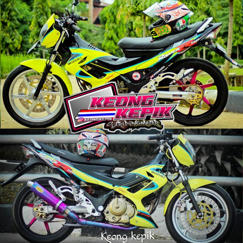 (Dom Gratuito) Adesivo De Tira De Variação Da Tailândia Para Motocicleta Velho SUZUKI SATRIA FU 2005 RIDER 150R RAIDER R