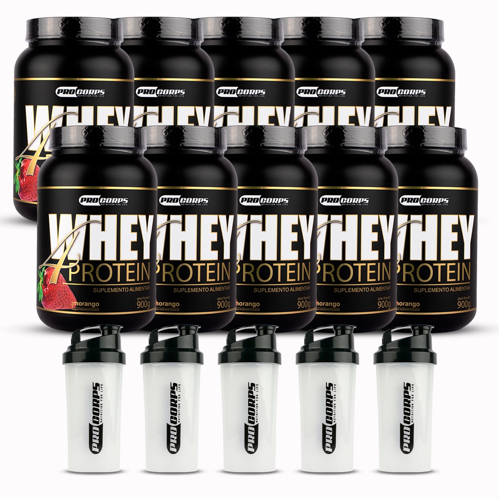 10 whey 4 900g + 5 shaker