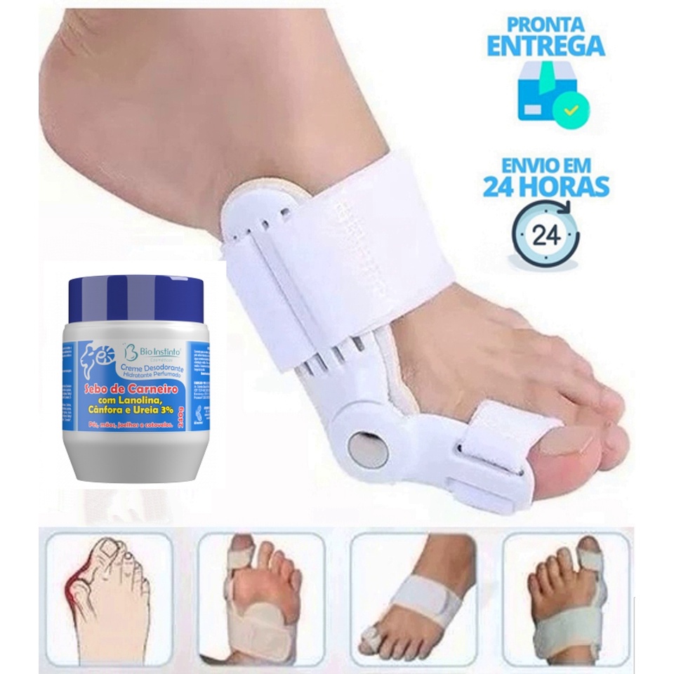 Corretor Protetor Ortopédico Articulado Dor Joanete + Gel