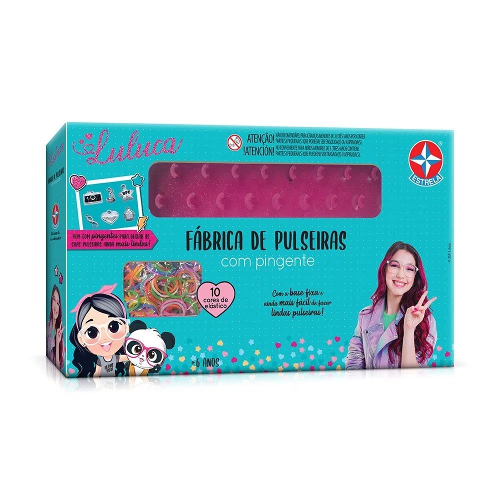 Brinquedo Fábrica de Pulseiras Luluca Com Pingentes Estrela