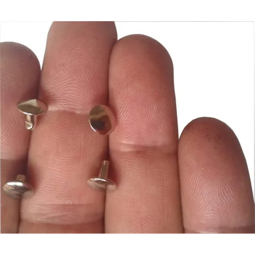 Rebite 1,1/2 Cabeça Dupla - Níquel - 100 Peças em Oferta na Shopee