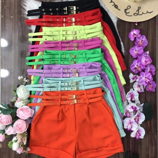 Short Alfaiataria Com 2 Cinto Feminina em Oferta na Shopee