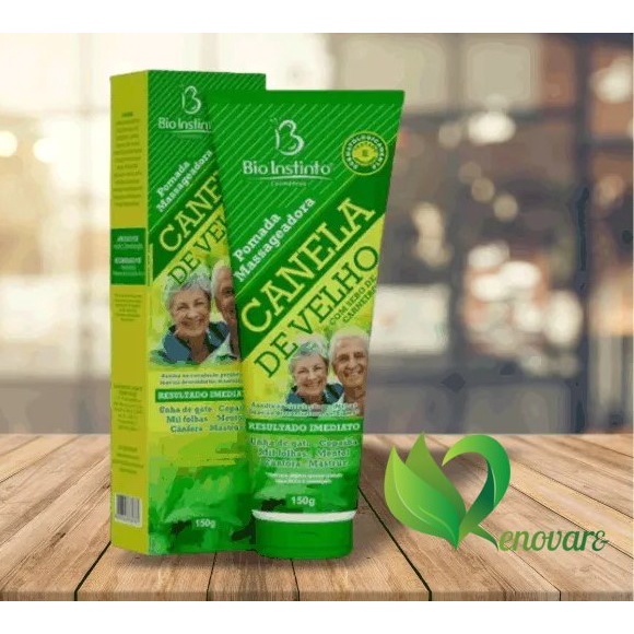 Pomada Massageadora CANELA DE VELHO com SEBO DE CARNEIRO / BIO INSTINTO - 150g