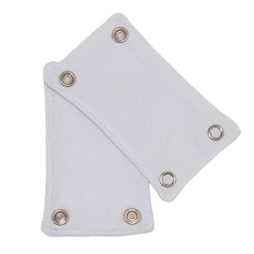 Extensor De Body Bebe Infantil Kit 2 Peças Alongador De Body Com 2 Botões de Pressão Branco Unissex