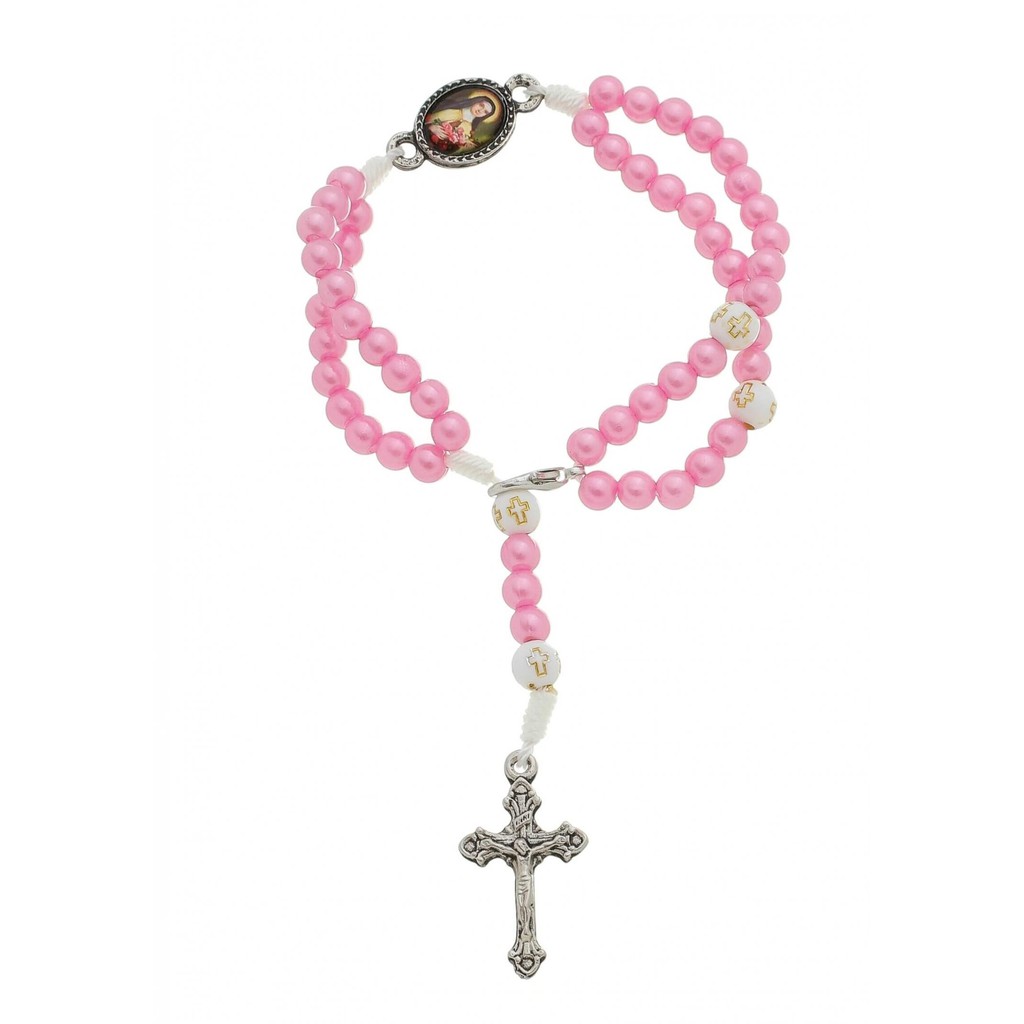 Terço de pulso Santa Terezinha do Menino Jesus em Oferta na Shopee