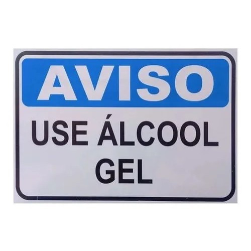 Placa Sinalização Aviso Use Álcool Gel 20x30 Shopee Brasil 